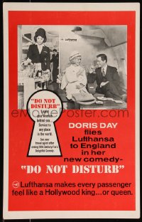 1b1518 DO NOT DISTURB WC 1965 great special Lufthansa German airline advertisement with Doris Day!