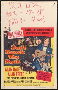 1b1519 DON'T KNOCK THE ROCK WC 1957 Bill Haley & his Comets, sequel to Rock Around the Clock, rare!