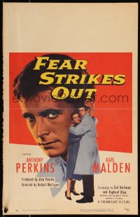 1b1536 FEAR STRIKES OUT WC 1957 Anthony Perkins as Boston Red Sox baseball player Jim Piersall!