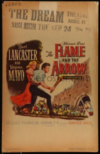 1b1539 FLAME & THE ARROW WC 1950 Burt Lancaster performs his own stunts, Virginia Mayo, ultra rare!