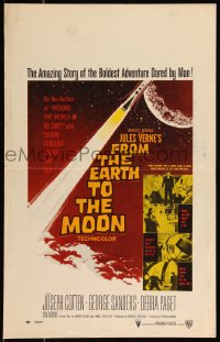 1b1545 FROM THE EARTH TO THE MOON WC 1958 Jules Verne's boldest adventure dared by man!