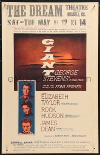 1b1549 GIANT WC 1956 James Dean, Elizabeth Taylor, Rock Hudson, directed by George Stevens!