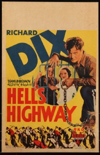 1b1572 HELL'S HIGHWAY WC 1932 prison escape movie that preceded I Am A Fugitive From A Chain Gang!