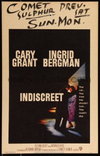 1b1586 INDISCREET WC 1958 Cary Grant & Ingrid Bergman together, directed by Stanley Donen!