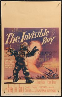 1b1589 INVISIBLE BOY WC 1957 Robby the Robot, who would destroy the world, Mort Kunstler art, rare!