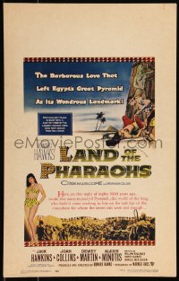 1b1607 LAND OF THE PHARAOHS WC 1955 sexy Egyptian Joan Collins in bikini by pyramids, Howard Hawks