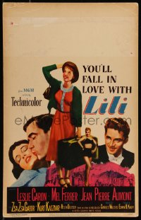 1b1612 LILI WC 1953 you'll fall in love with pretty Leslie Caron, Mel Ferrer, Jean-Pierre Aumont