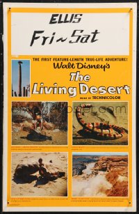 1b1614 LIVING DESERT WC 1953 first feature-length Disney True-Life adventure, snakes & tortoises!