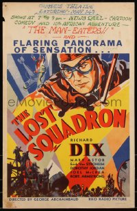 1b1620 LOST SQUADRON WC 1932 wonderful deco art of pilot Richard Dix filmed by Von Stroheim, rare!