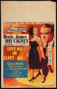 1b1622 LOVE ME OR LEAVE ME WC 1955 art of sexy Doris Day as famed Ruth Etting & James Cagney by Alix