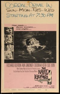 1b1645 NIGHT OF THE IGUANA WC 1964 Richard Burton, Ava Gardner, Sue Lyon, Deborah Kerr, John Huston