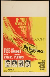 1b1652 ON THE BEACH WC 1959 art of Gregory Peck, Ava Gardner, Fred Astaire & Anthony Perkins, rare!