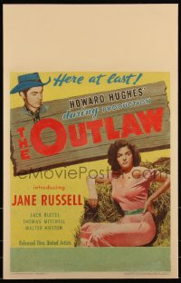 1b1655 OUTLAW WC 1946 sexy Jane Russell, Jack Buetel, Howard Hughes' daring production, ultra rare!