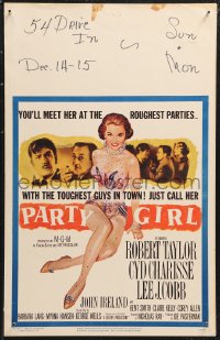 1b1661 PARTY GIRL WC 1958 you'll meet sexiest Cyd Charisse at the roughest parties, Nicholas Ray!