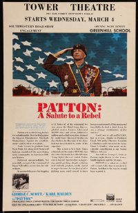 1b1662 PATTON WC 1970 A Salute to a Rebel, General George C. Scott, World War II classic!