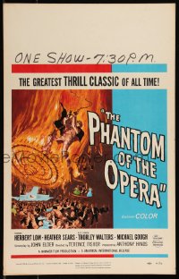 1b1663 PHANTOM OF THE OPERA WC 1962 Hammer horror, Herbert Lom, cool art by Reynold Brown!