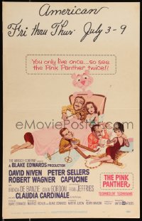 1b1665 PINK PANTHER WC 1964 wacky Jack Rickard art of Peter Sellers, David Niven, Capucine & Wagner!