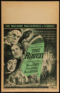1b1671 RAVEN Benton WC 1963 great art of Boris Karloff, Vincent Price & Peter Lorre by Reynold Brown!
