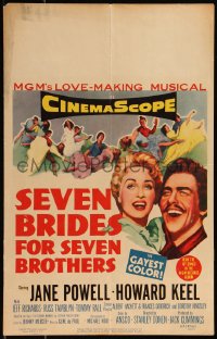 1b1688 SEVEN BRIDES FOR SEVEN BROTHERS WC 1954 Jane Powell & Howard Keel, classic MGM musical!