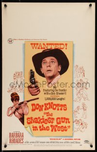 1b1689 SHAKIEST GUN IN THE WEST WC 1968 great image of cowboy Don Knotts on wanted poster!