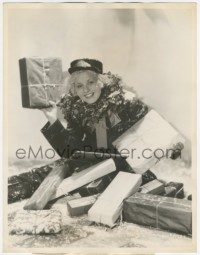 1b0672 JOAN MARSH deluxe 10x13 still 1930s as Yuletide messenger on Christmas Eve with presents!