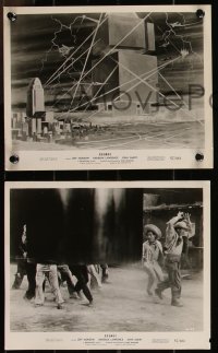 1b2489 KRONOS 3 8x10 stills 1957 world-destroying monster shown in two + cool artwork still!