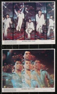 1b2452 SATURDAY NIGHT FEVER 8 8x10 mini LCs 1977 great images of disco dancer John Travolta!