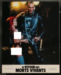 1b1073 RETURN OF THE LIVING DEAD 12 French LCs 1985 great images of wacky zombies & punk rockers!