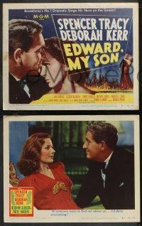 1b2100 EDWARD MY SON 8 LCs 1949 Spencer Tracy & sexy Deborah Kerr, Broadway No. 1 dramatic stage hit!