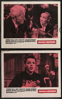 1b2105 JUDGMENT AT NUREMBERG 8 LCs 1961 Spencer Tracy, Widmark, Schell, Lancaster, Marlene Dietrich!