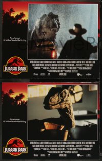 1b2106 JURASSIC PARK 8 LCs 1993 Spielberg, Sam Neill, Laura Dern, Jeff Goldblum, Richard Attenborough