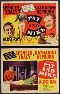 1b2111 PAT & MIKE 8 LCs 1952 Katharine Hepburn & Spencer Tracy, directed by George Cukor!