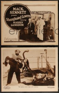 1b2122 SHANGHAIED LOVERS 8 LCs 1924 bumbling waiter Harry Langdon, Andy Clyde, Alice Day!