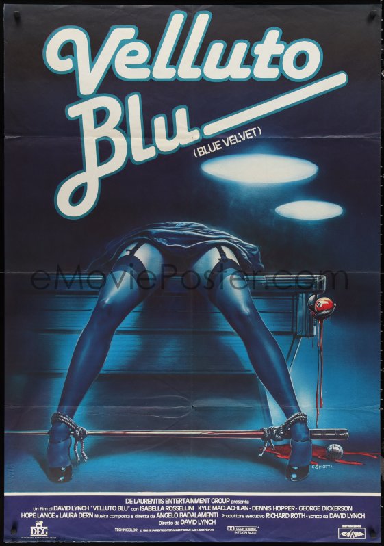 EMoviePoster Com B BLUE VELVET Italian P Directed By David Lynch Gruesome Pool