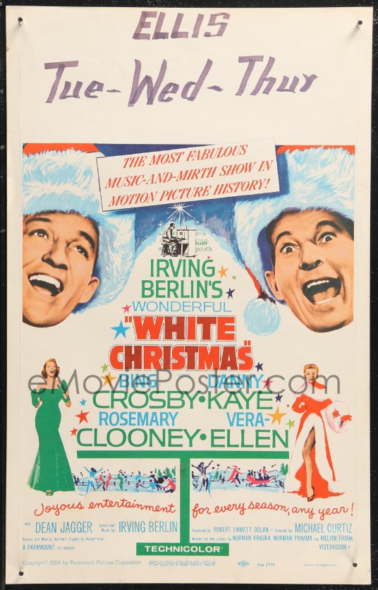 1b1749 WHITE CHRISTMAS WC R1961 Bing Crosby, Danny