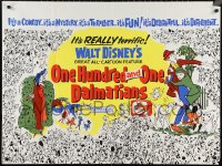 1c0602 ONE HUNDRED & ONE DALMATIANS British quad R1960s most classic Walt Disney canine family cartoon!