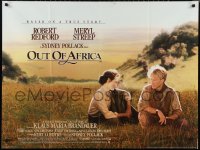 1c0604 OUT OF AFRICA British quad 1986 Robert Redford & Meryl Streep, directed by Sydney Pollack!