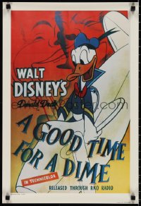 1c0120 GOOD TIME FOR A DIME 17x25 commercial poster 1990 cartoon image of the one-sheet poster!