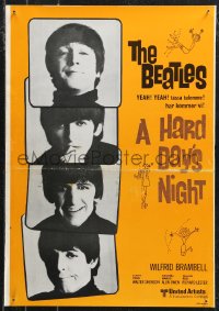 1c0457 HARD DAY'S NIGHT Finnish R1970s image of The Beatles in their first film, ultra rare!