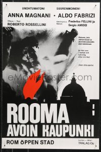 1c0465 OPEN CITY Finnish R1980s Roberto Rossellini's classic Roma, Citta Aperta, Anna Magnani