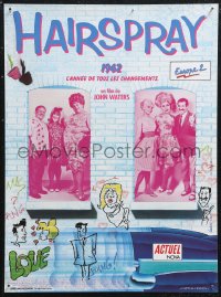 1c0528 HAIRSPRAY French 16x21 1988 John Waters, Ricki Lake, Divine, Sonny Bono by Gedebe!