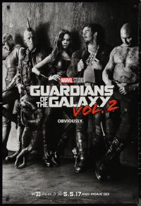 1c1160 GUARDIANS OF THE GALAXY VOL. 2 teaser DS 1sh 2017 Chris Pratt, Saldana, Rooker, cast image!