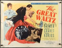 1c0937 GREAT WALTZ 1/2sh R1962 Luise Rainer, Fernand Gravet, Miliza Korjus, Julien Duvivier!