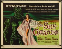 1c0957 SHE-CREATURE 1/2sh 1956 Kallis art of Marla English reincarnated as a monster from Hell!