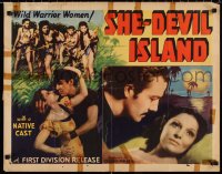 1c0958 SHE-DEVIL ISLAND 1/2sh 1936 wacky Mexican fantasy of a wild warrior women-only island!