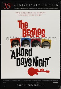 1c1166 HARD DAY'S NIGHT advance 1sh R1999 The Beatles in their first film, John, Paul, George & Ringo!