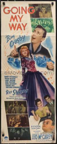 1c0979 GOING MY WAY insert 1944 Leo McCarey classic, different montage of Bing Crosby & top stars!