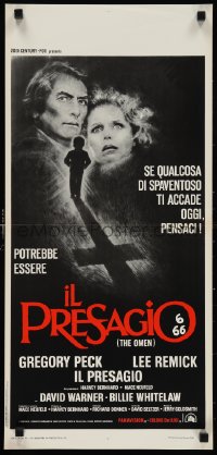 1c0369 OMEN Italian locandina 1976 Gregory Peck, David Warner, Satanic horror, it's frightening!