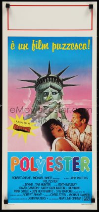 1c0374 POLYESTER Italian locandina 1982 John Waters, Divine, Hunter & Lady Liberty, Odorama!