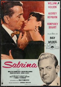 1c0408 SABRINA Italian 19x27 pbusta R1962 Audrey Hepburn, Humphrey Bogart, William Holden, Billy Wilder